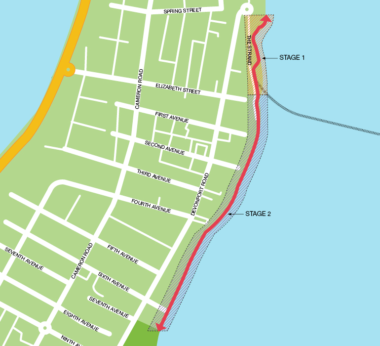 Memorial Park coastal pathway map