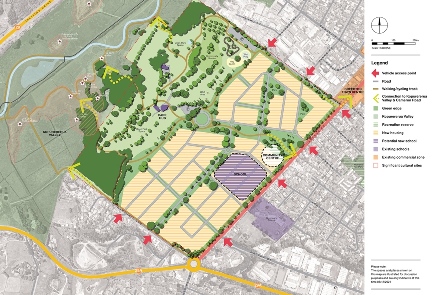 Option 6: Destination park, new homes and potentially a new school