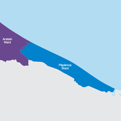 Papamoa ward map