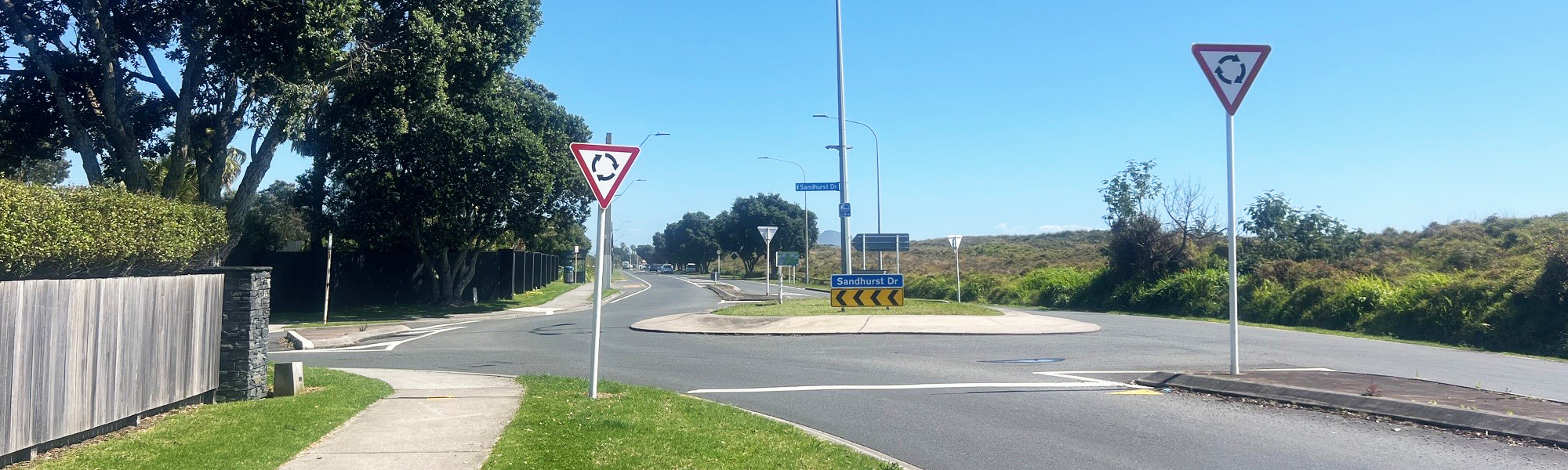 Sandhurst Drive and Maranui Street roundabout