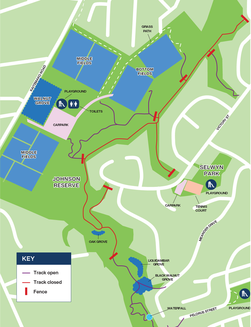 Johnson Reserve renewal works map