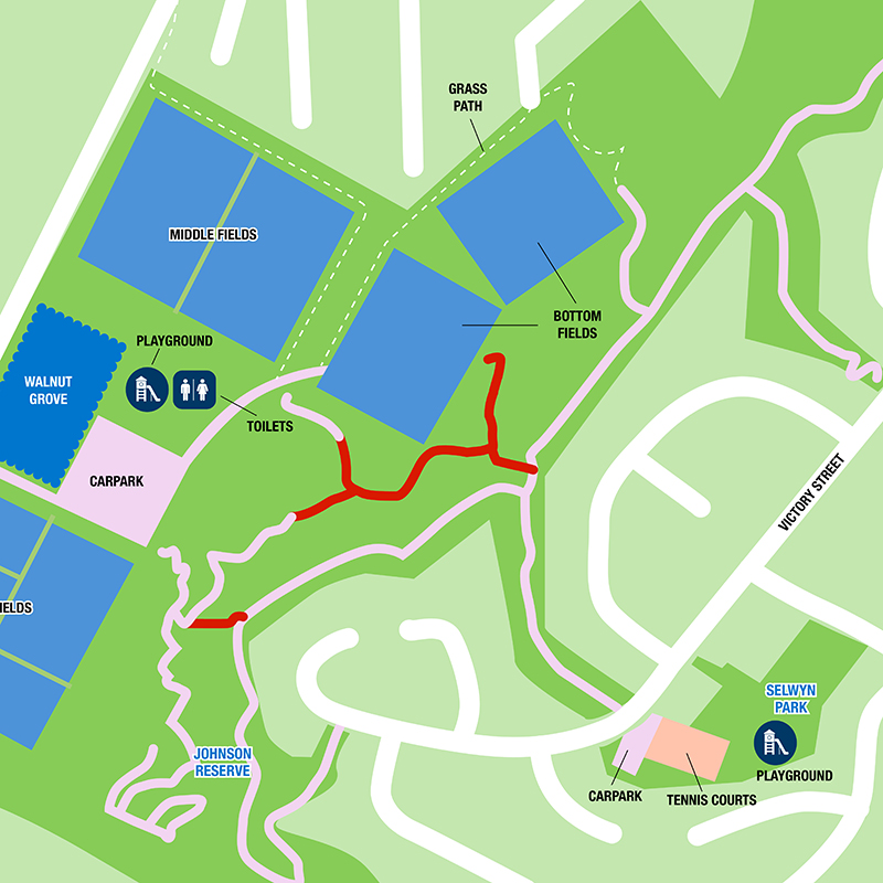 Johnson Reserve renewal works map